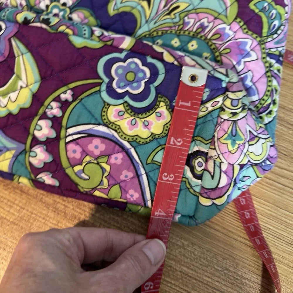 Vera Bradley Heather Purple Paisley Quilted Fabric Tote